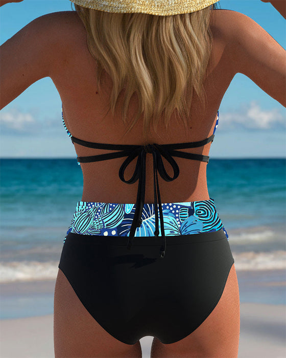 Bikini Sexy Neckholder Bh Bedruckt