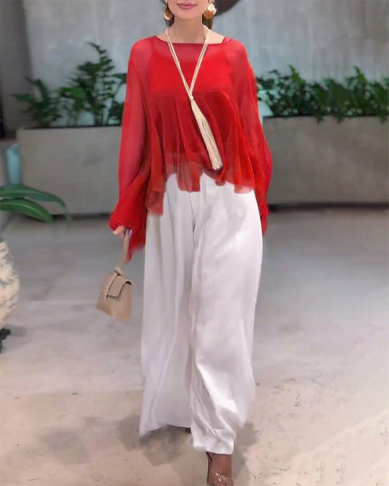 Bluse mit stilvollem, einfarbigem Design