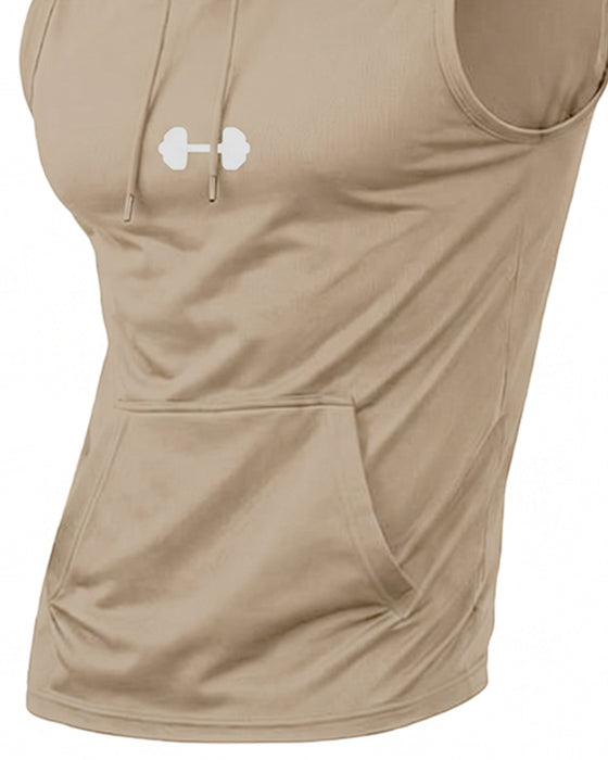 Tank Top Hoodie Sweatshirt Ärmellos Kordelzug