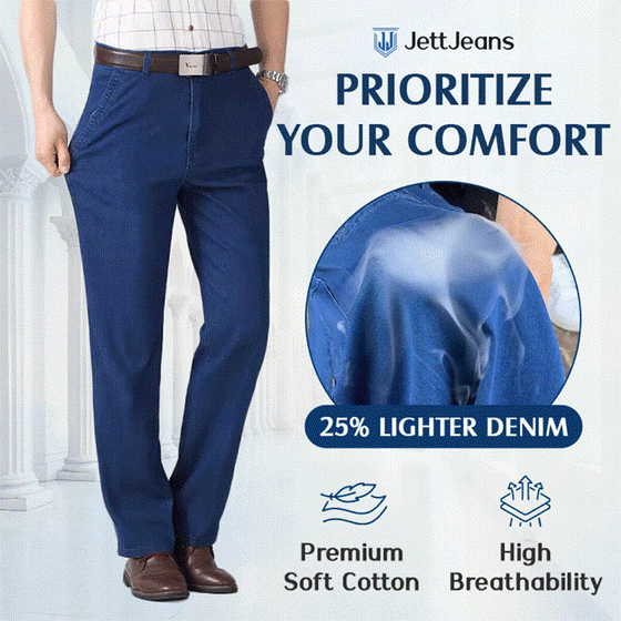 Herren Klassische Gerade Passform Stretchjeans