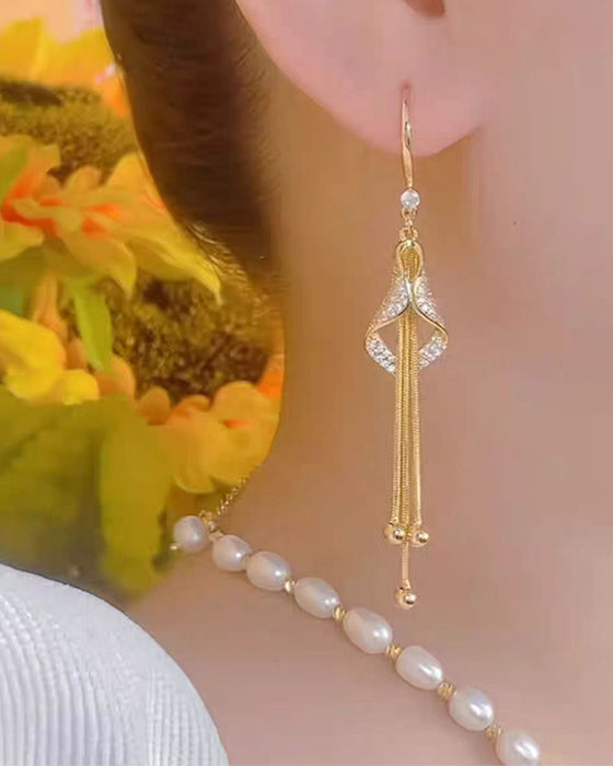 ✨ Ohrringe Elegant Diamantförmige Fransen 💎