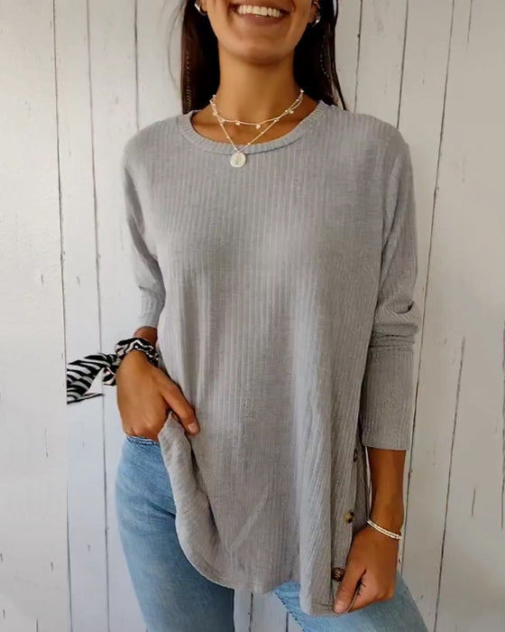 Langarmshirt mit Rundhalsausschnitt