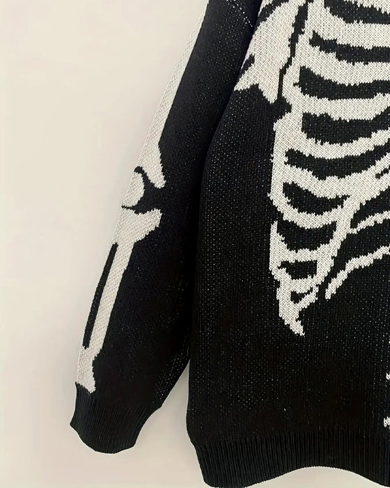 Pullover Rundhals Langarm Bedruckt