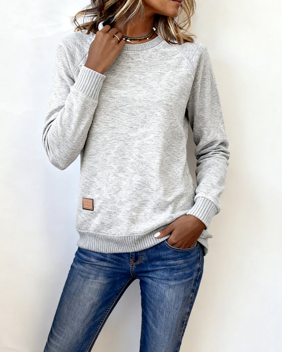 Modisches Casual-Sweatshirt mit Rundhalsausschnitt