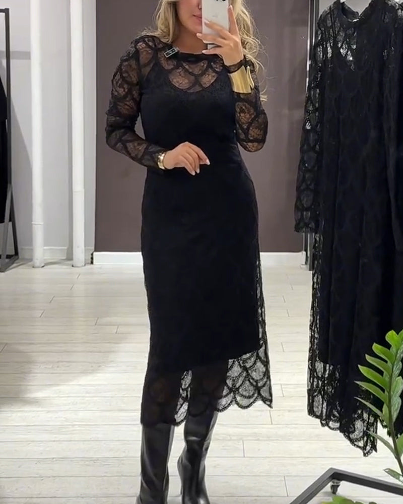 Cover Up & Cami Kleid Set Spitze