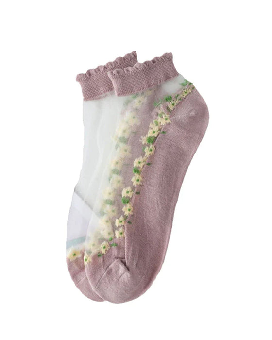 Sommer Blumig Atmungsaktive Socken
