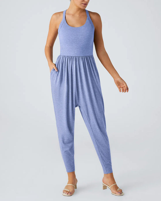 Overall Damen Rückenlos Bündchen