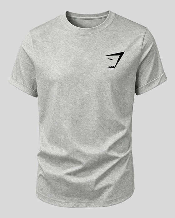 T-Shirt Mit Rundhals, Kurze Ärmel