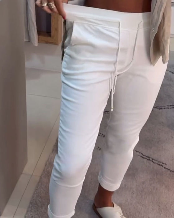 Bleistifthose lässig Kordelzug