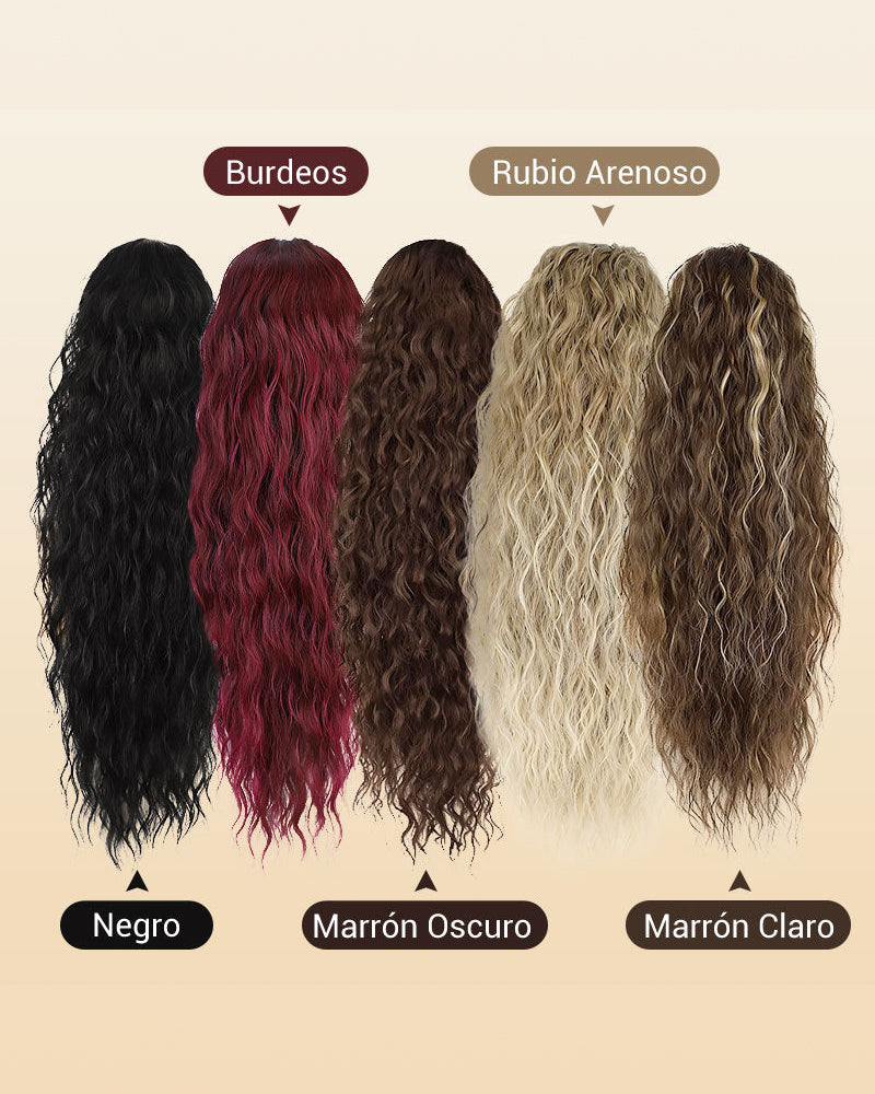 Lange Voluminöse Und Lockige Haarverlängerung