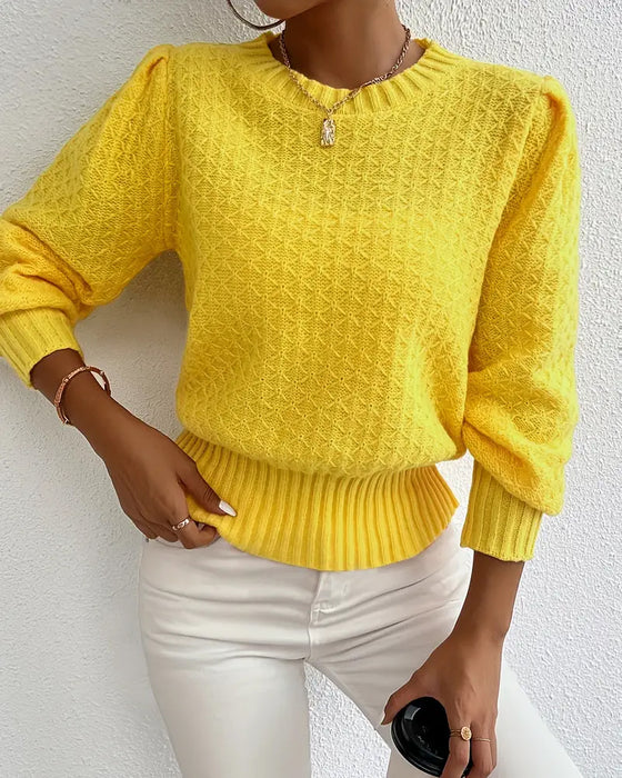 langärmeliger Pullover mit Rundhalsausschnitt