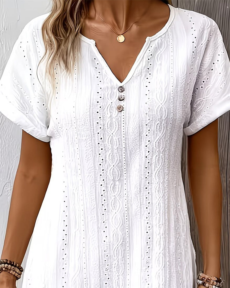 Kleid Ausschnitt Detail V-Ausschnitt