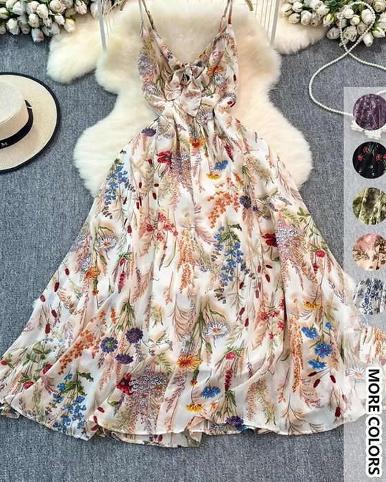 Kleid Lässig Camisole Maxi