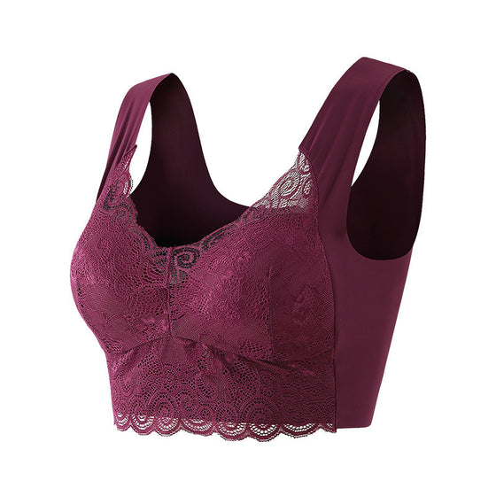 Nahtloser Push Up Kabelloser Spitzen-BH