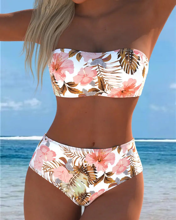 Bikini Bandeau Bedruckt