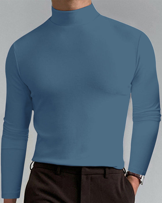 Herren Langarm T-Shirt Mit Schmalem Ausschnitt