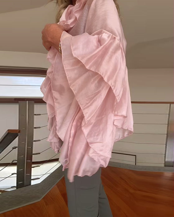Bluse Modisch Rüschenbesatz