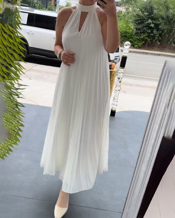 Kleid Halter Gerafft Elegant