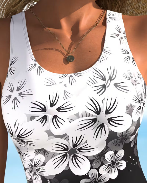 One-Piece Mode Blumen Druck