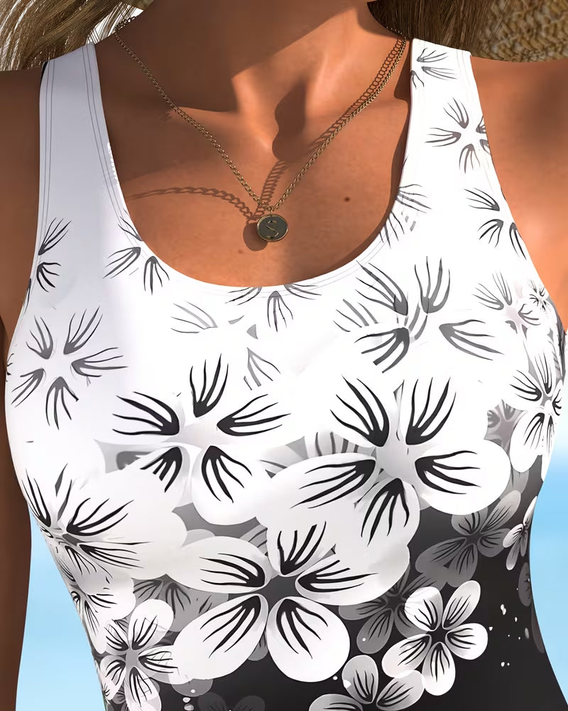 One-Piece Mode Blumen Druck