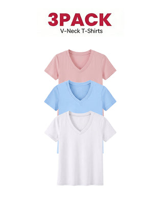 1/3er-Pack Bequeme Basic-T-Shirts Für Damen