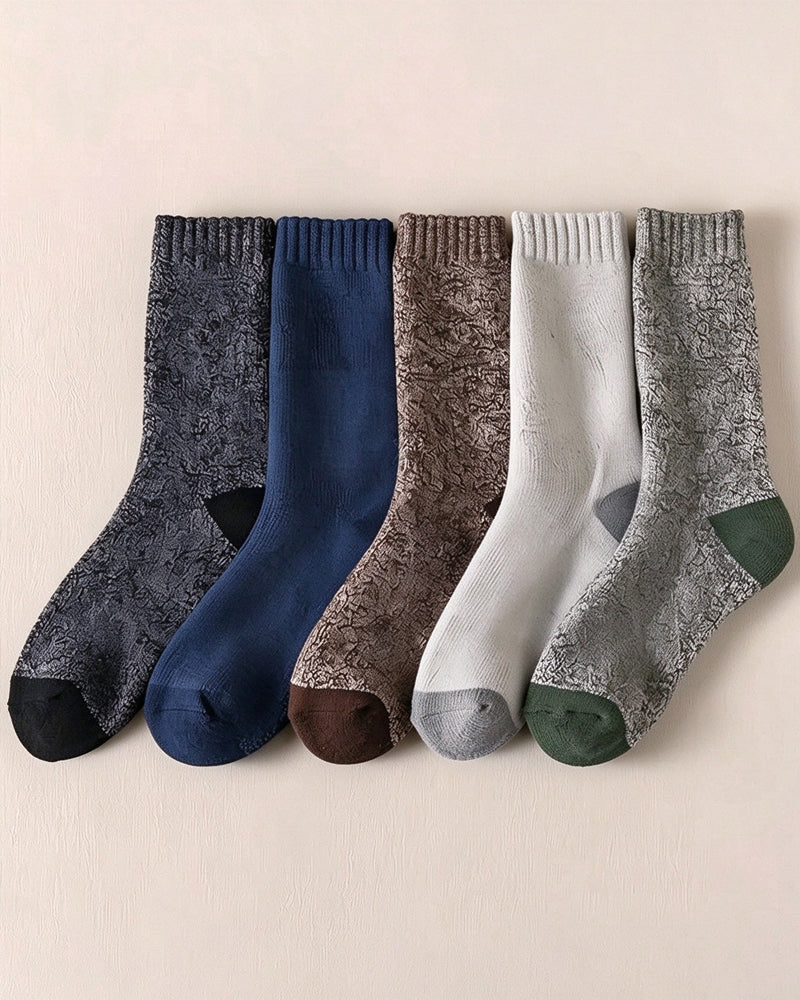 Paar Dicke Warme Winttersocken Weich Gestrickt