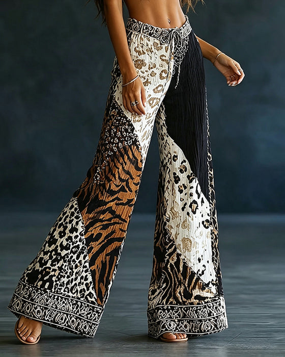 Hosen Locker Mittiger Taille Mit Taschen