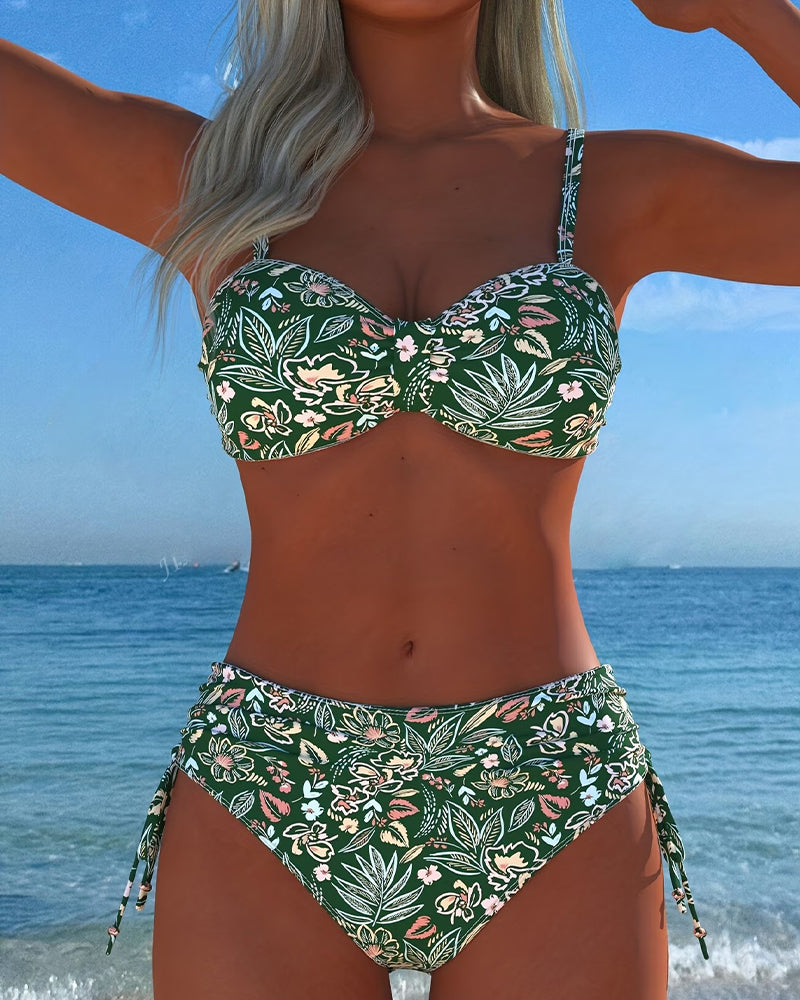 Bikini Blume-Geteilt String