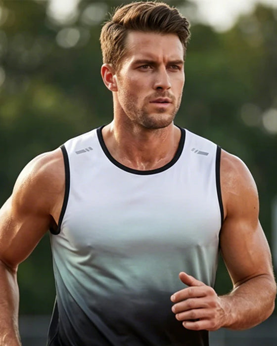 Herren-Tanktop, Farbverlauf, Rundhals