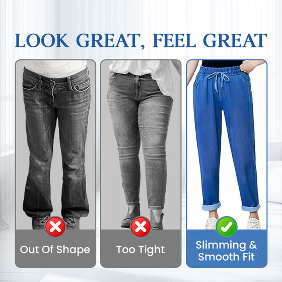Hohe Taille Ultra Dehnbare Mom Jeans