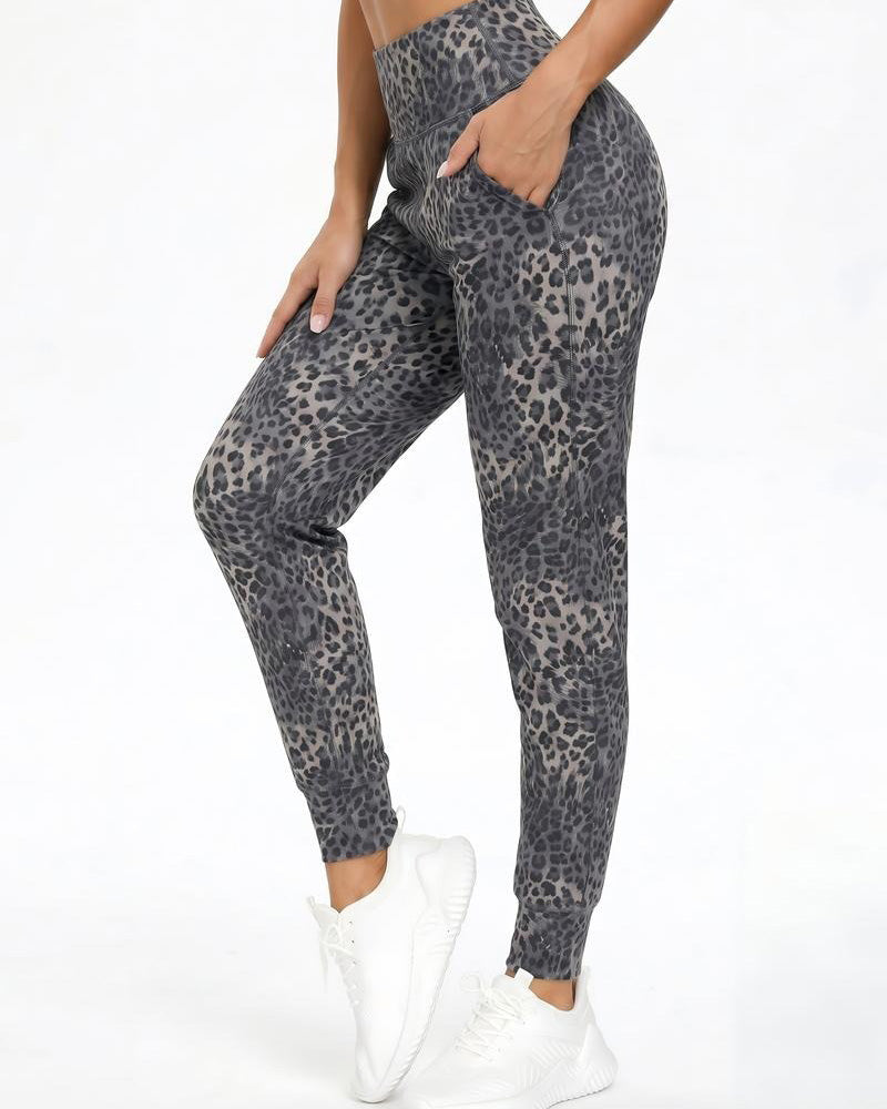 Hose Hohe Taille Tasche Unifarben Lang