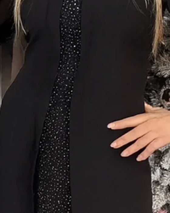 Kleid Faux zweiteilig modischer runder Ausschnitt