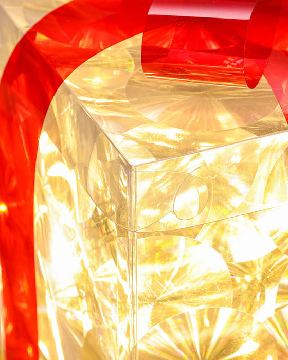 Weihnachtsdekoration In Form Von Leuchtenden Geschenkboxen