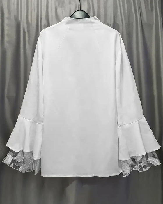 Bluse modisch Schwenkärmel französisch