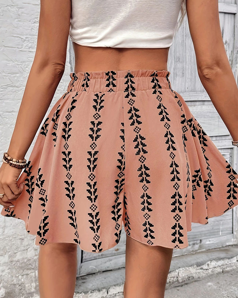 Shorts Print Kordelzug Loose Fit Schlag