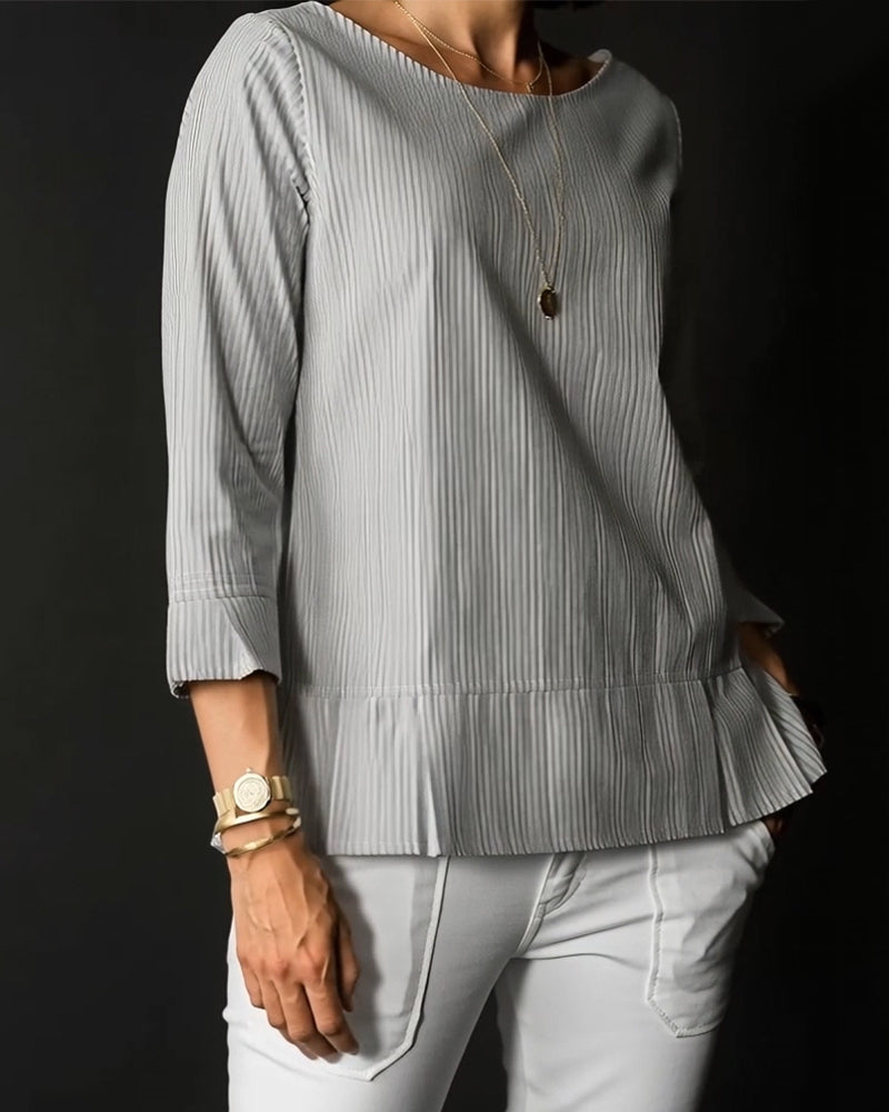 Top Gestreifter Rundhals