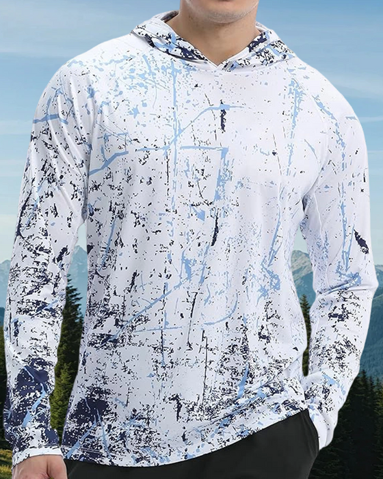 Herren Top Langarm Mit Print