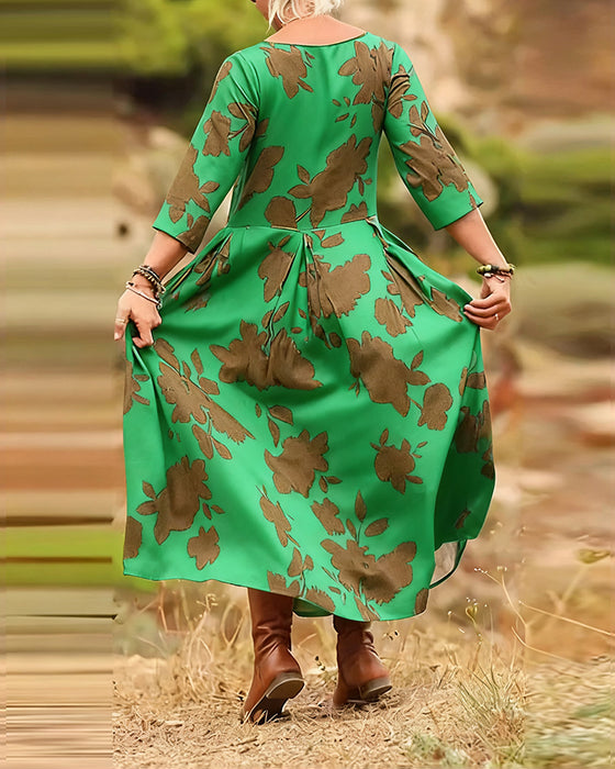 Kleid Temperament Retro gedruckt