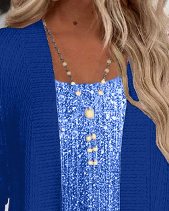 Modisches Oberteil Im Fake-Zweiteiler-Design