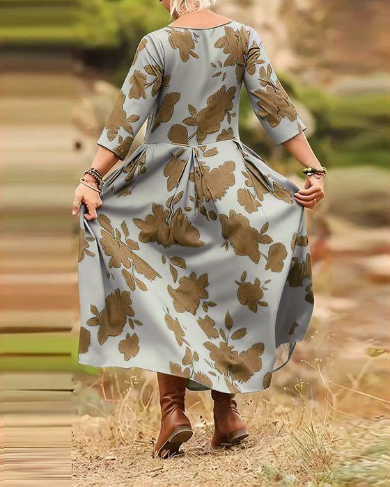 Kleid Temperament Retro gedruckt