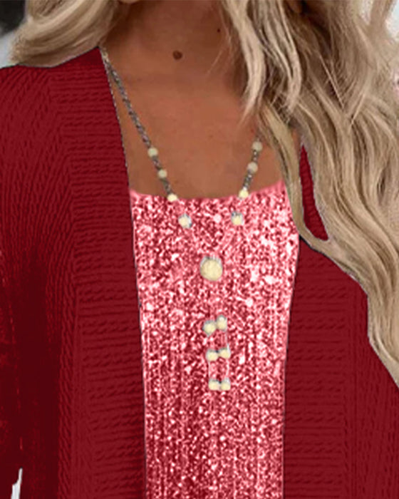 Modisches Oberteil Im Fake-Zweiteiler-Design