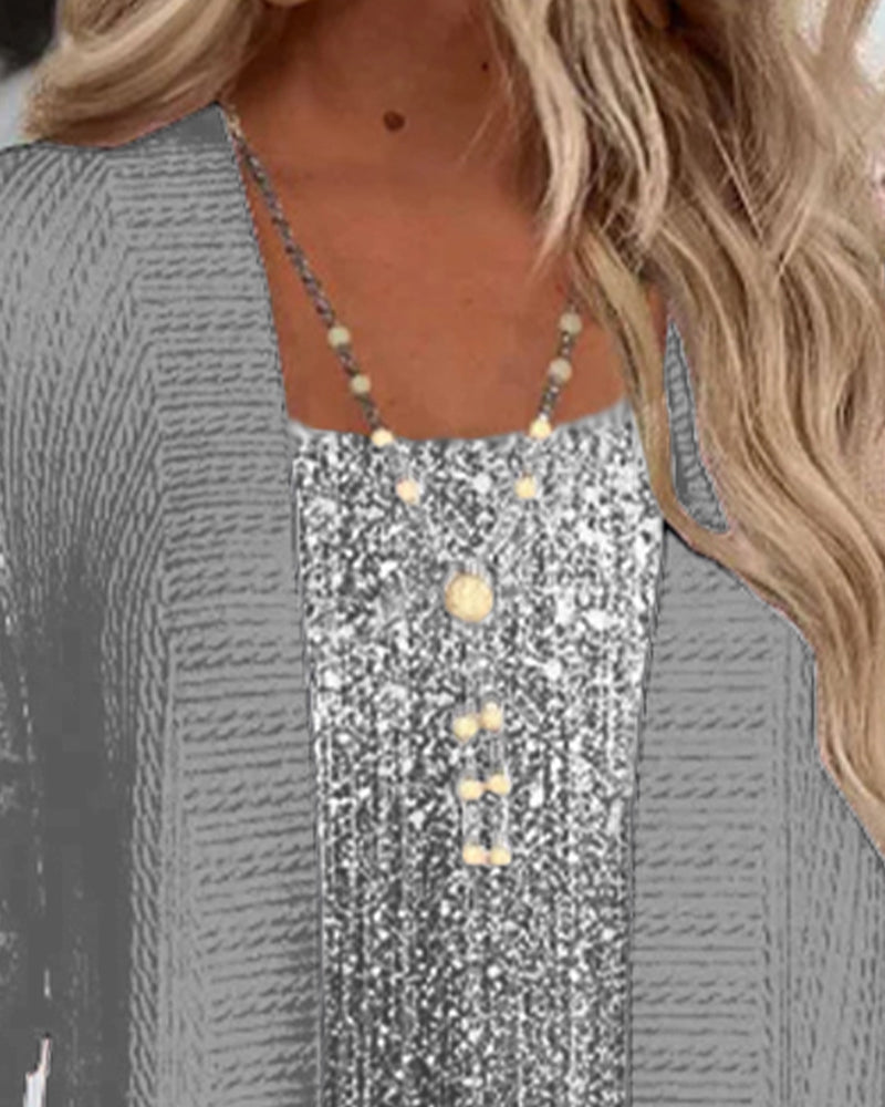 Modisches Oberteil Im Fake-Zweiteiler-Design