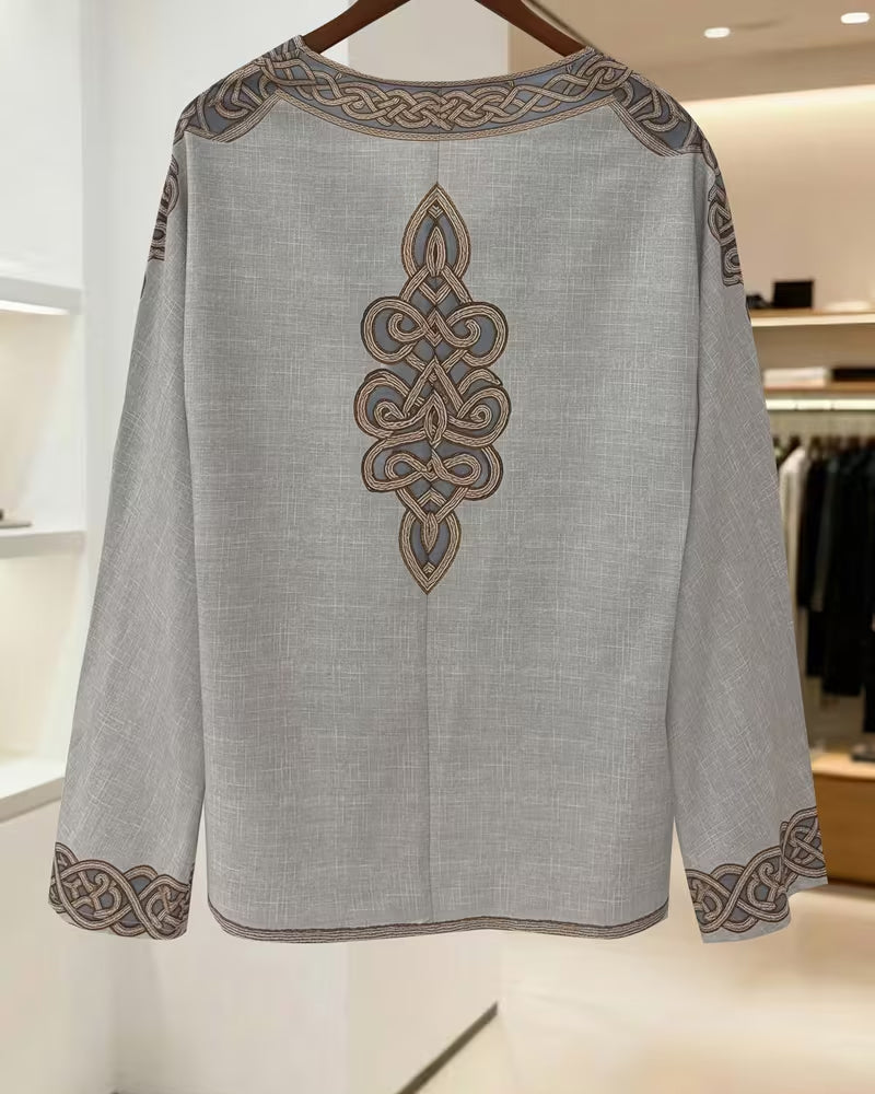 Bluse V-Ausschnitt Linie Kontrast Patchwork