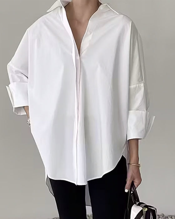 Hemd stilvoll einfarbig langärmlig