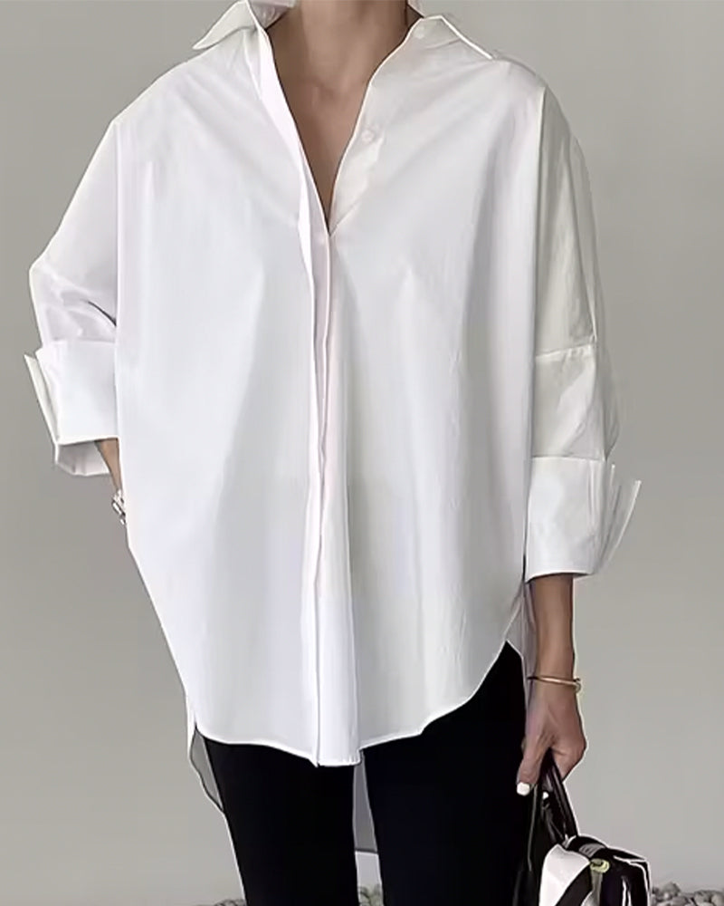 Hemd stilvoll einfarbig langärmlig