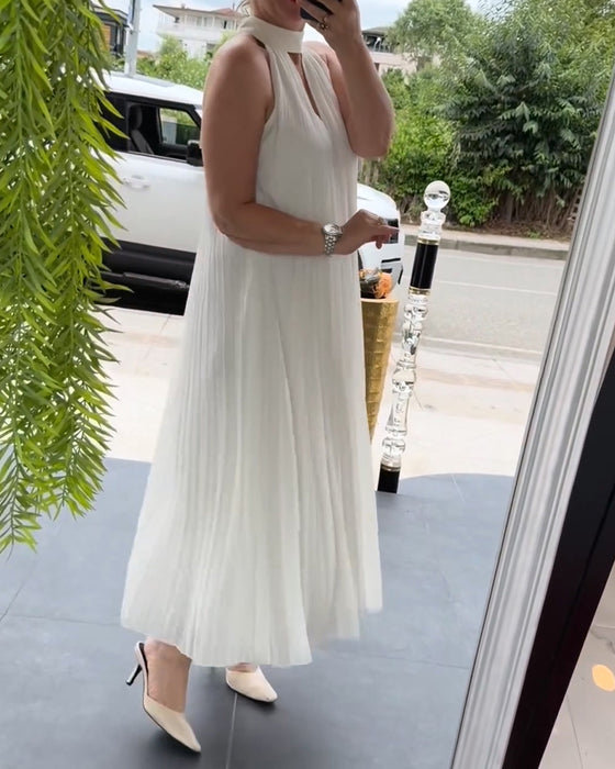 Kleid Halter Gerafft Elegant