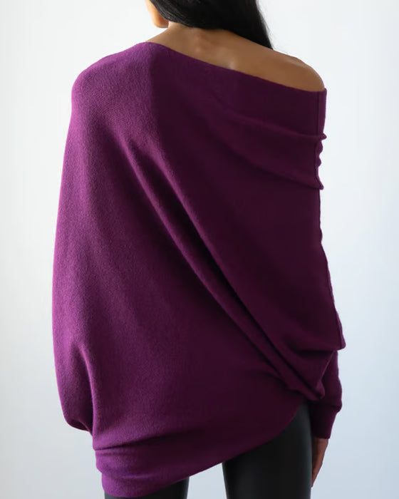 Innovative Asymmetrische Drapierte Strickmode