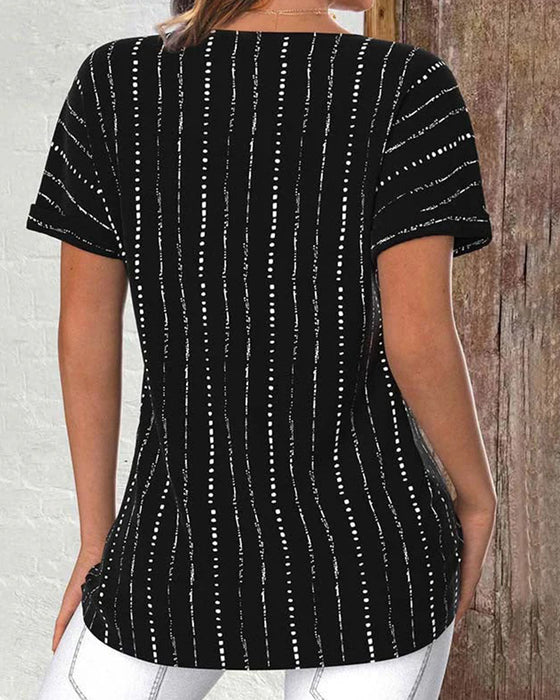 T-Shirt lässig bedruckt Rundhals