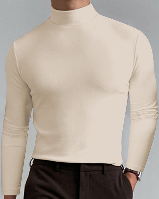 Herren Langarm T-Shirt Mit Schmalem Ausschnitt
