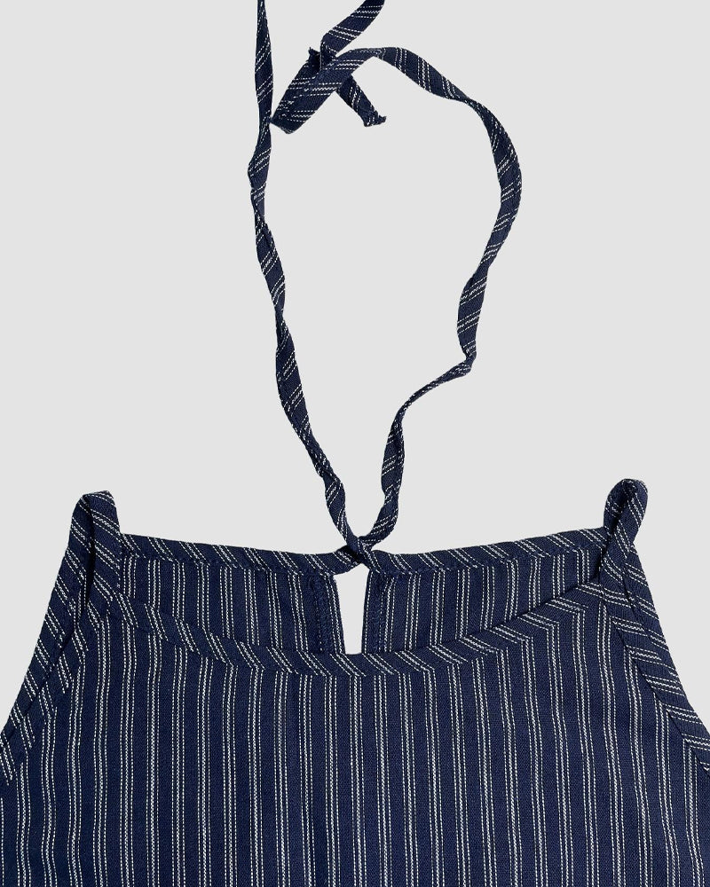 Set Gestreiftes Camisole Weites Bein Hose